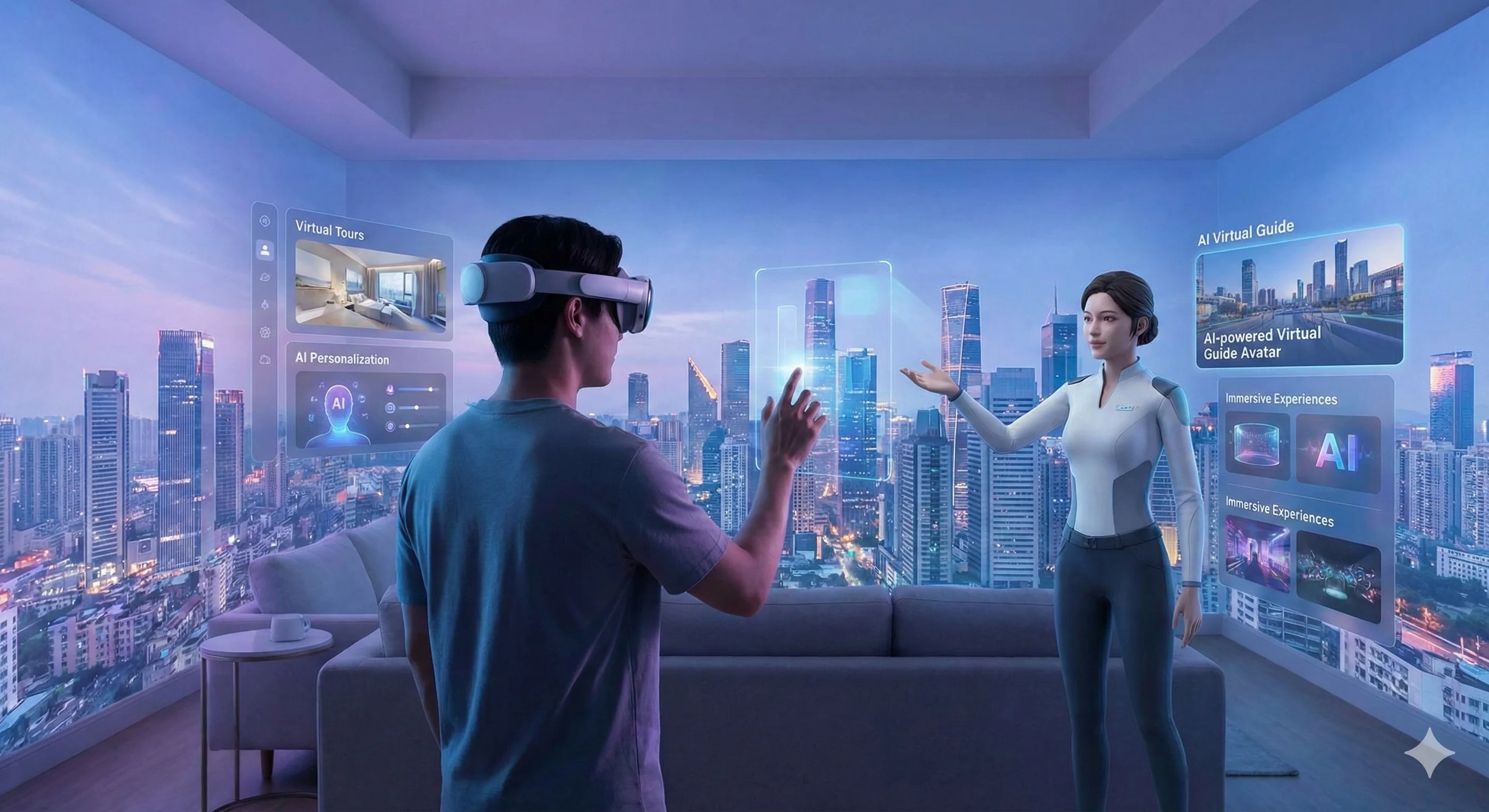 Futuro da presença digital com IA e tour virtual