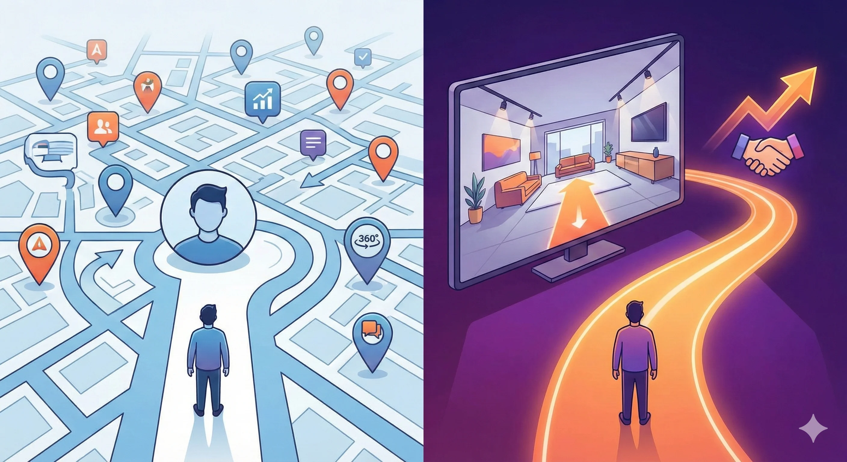 Tour virtual no site vs Google Maps