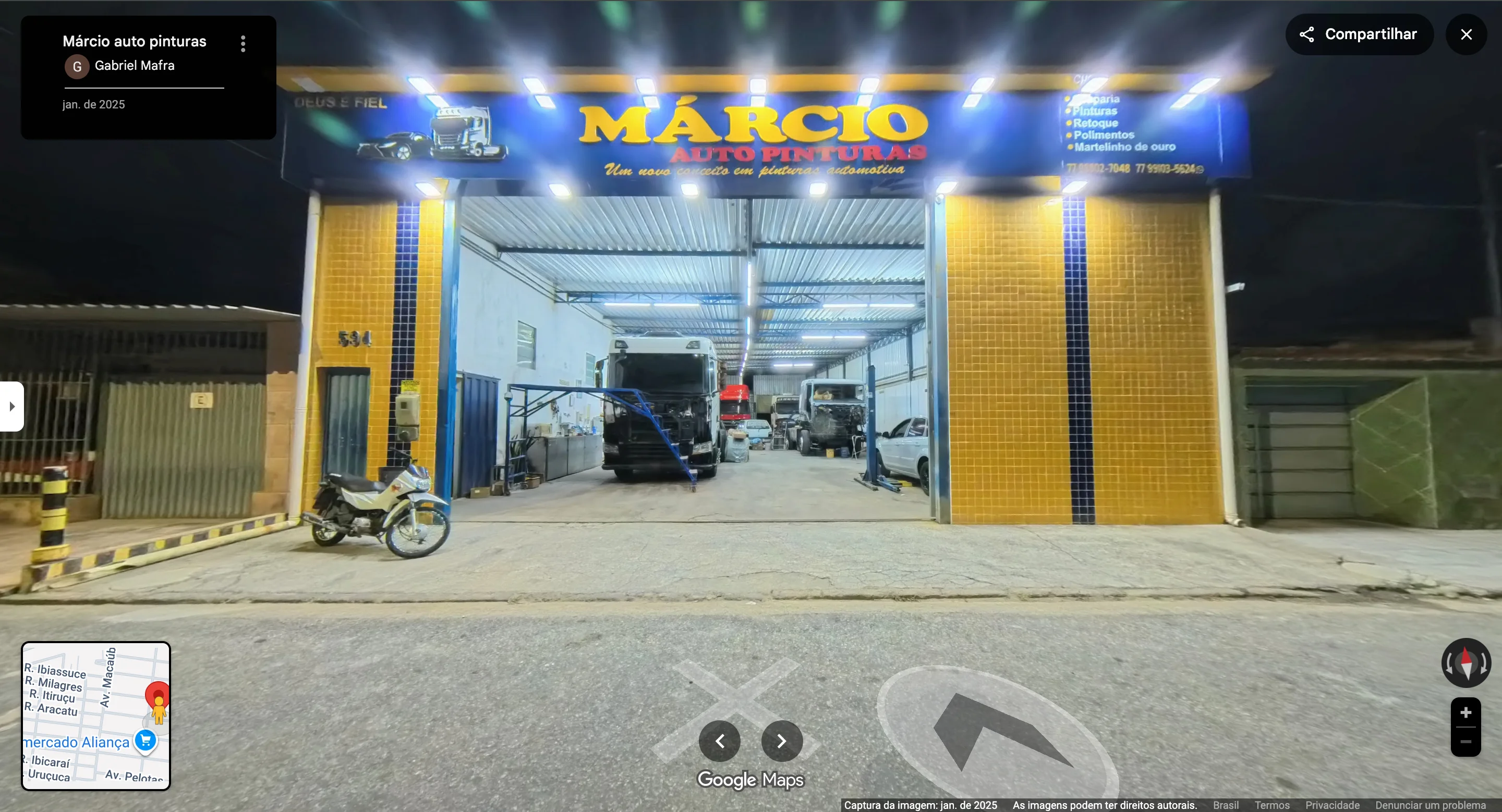 Fachada Oficina Márcio Auto Pinturas